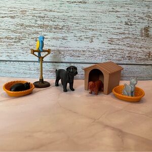 Vintage Playmobile set that includes a Newfoundland Dog collectible